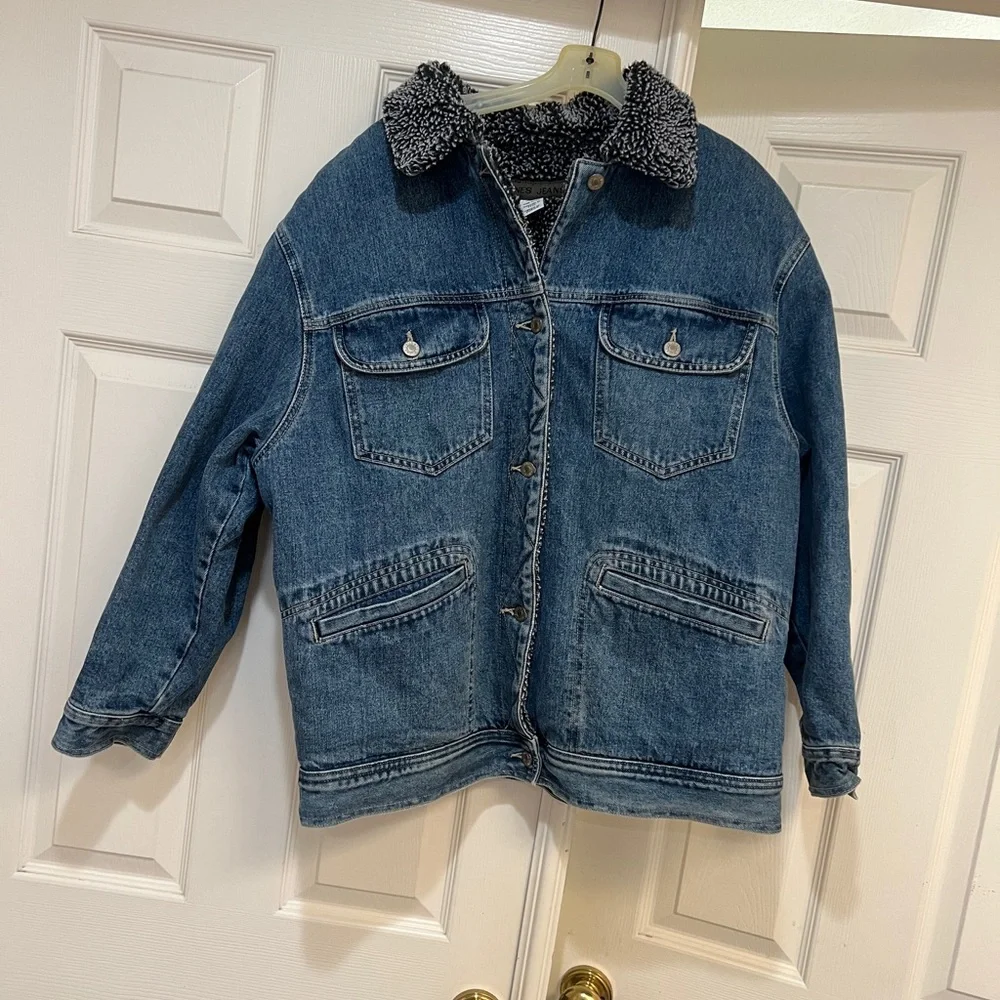 Vintage Jones Jeans Heavyweight Denim‎ Blue Jacket Men’s S Sherpa Lined Medium